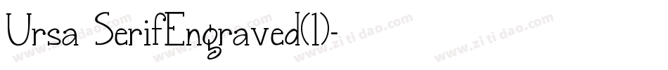 Ursa SerifEngraved(1)字体转换
